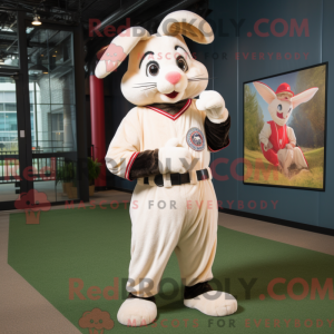 Cream Wild Rabbit mascot...