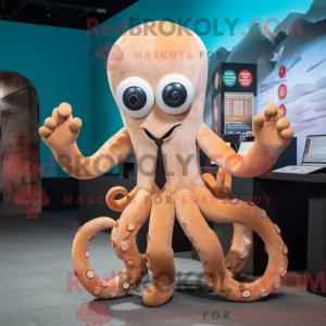 Tan Octopus mascottekostuum...