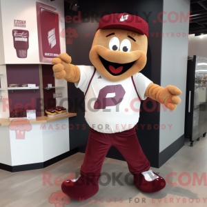 Maroon Croissant maskot...
