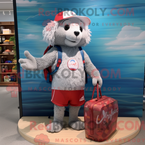 Sølv Bringebær maskot drakt...