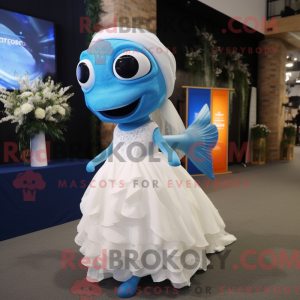 Blue Salmon mascot costume...