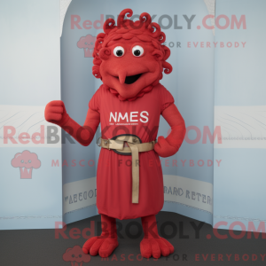 Red Medusa mascot costume...