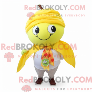 Citrongul æble maskot...