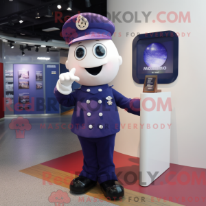 Navy Plum maskot kostume...