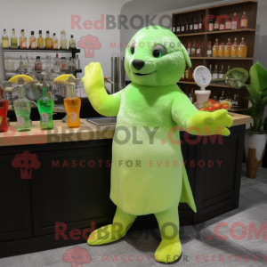Postava maskota Lime Green...
