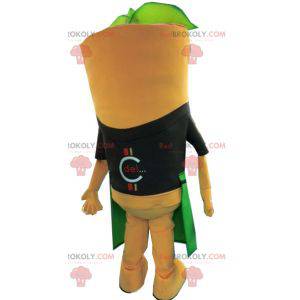 Reuze wortel mascotte met een schort - Redbrokoly.com