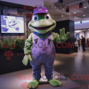 Fantasia de mascote de rã lavanda com macacão e luvas - Sapos mascotes - REBROKO_210670 - RedBrokoly.com