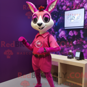 Magenta rådyr maskot...