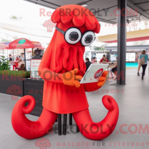 Red Fried Calamari maskot...
