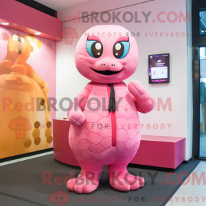 Rosa Anakonda Maskottchen...