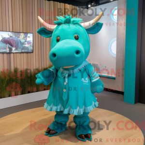 Turquoise Bull mascot...