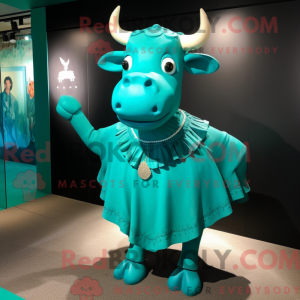 Turquoise Bull mascot...