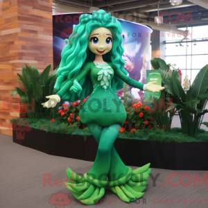 Forest Green Mermaid mascot...
