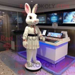 Cream Wild Rabbit maskot...