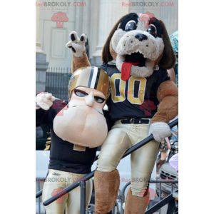 Dog and American football mascot - Redbrokoly.com