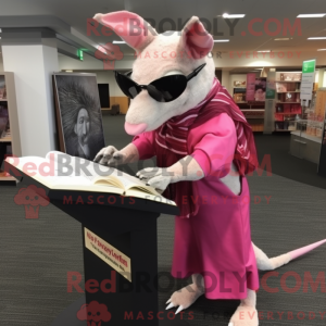 Pink Armadillo maskot...