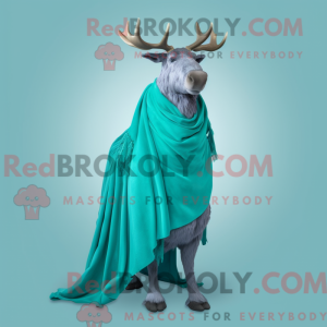Cyan Irish Elk mascot...