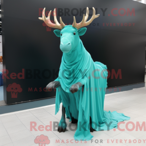 Cyan Irish Elk maskot...