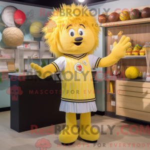 Gele Juggle-mascottekostuum...