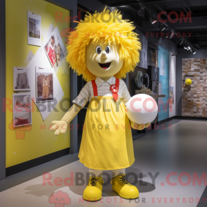 Gele Juggle-mascottekostuum...
