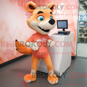 Peach Dingo mascottekostuum...