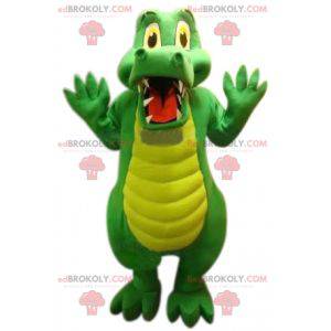 Søt og morsom grønn krokodille maskot
