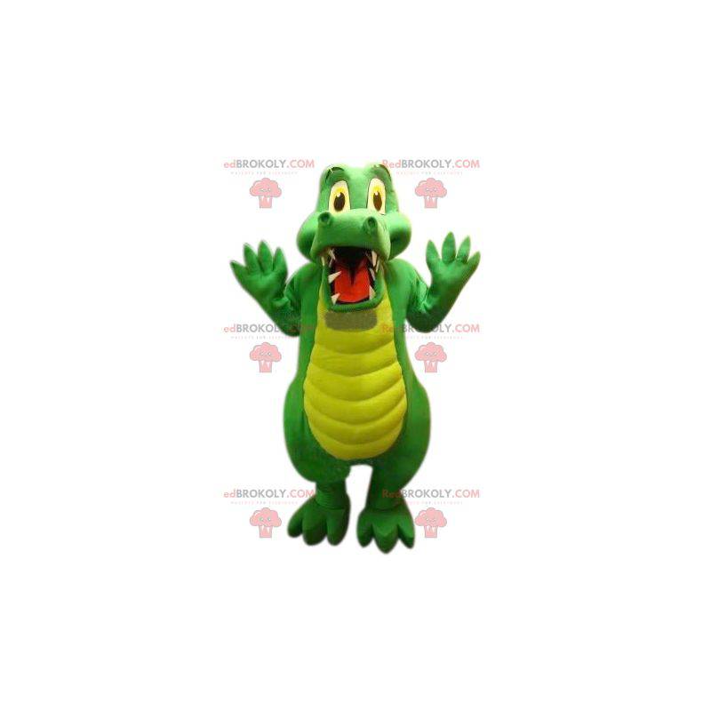 Mascotte coccodrillo verde carino e divertente - Redbrokoly.com