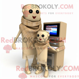 Beige Computer maskot...