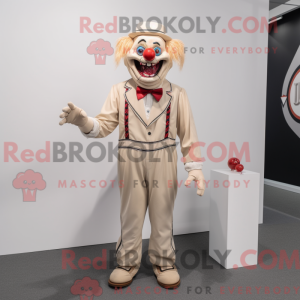 Máscara Beige Evil Clown...