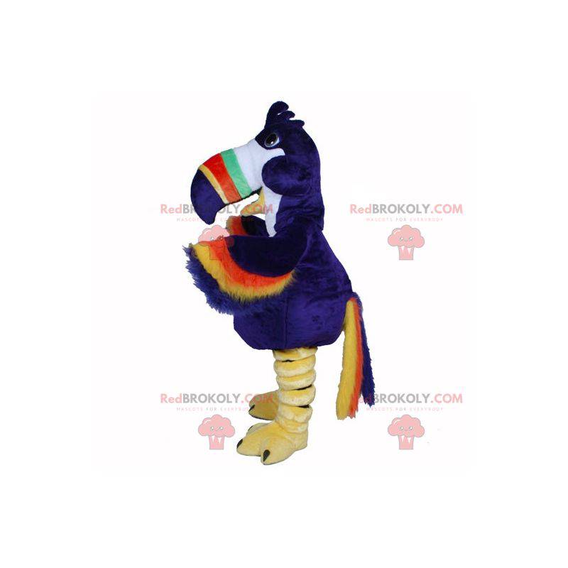 Mascotte de perroquet multicolore de toucan - Redbrokoly.com