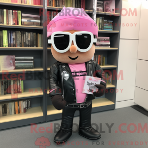 Pink Falafel mascot costume...