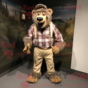 Tan Baboon mascottekostuum...