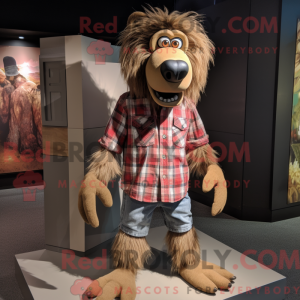 Tan Baboon mascottekostuum...
