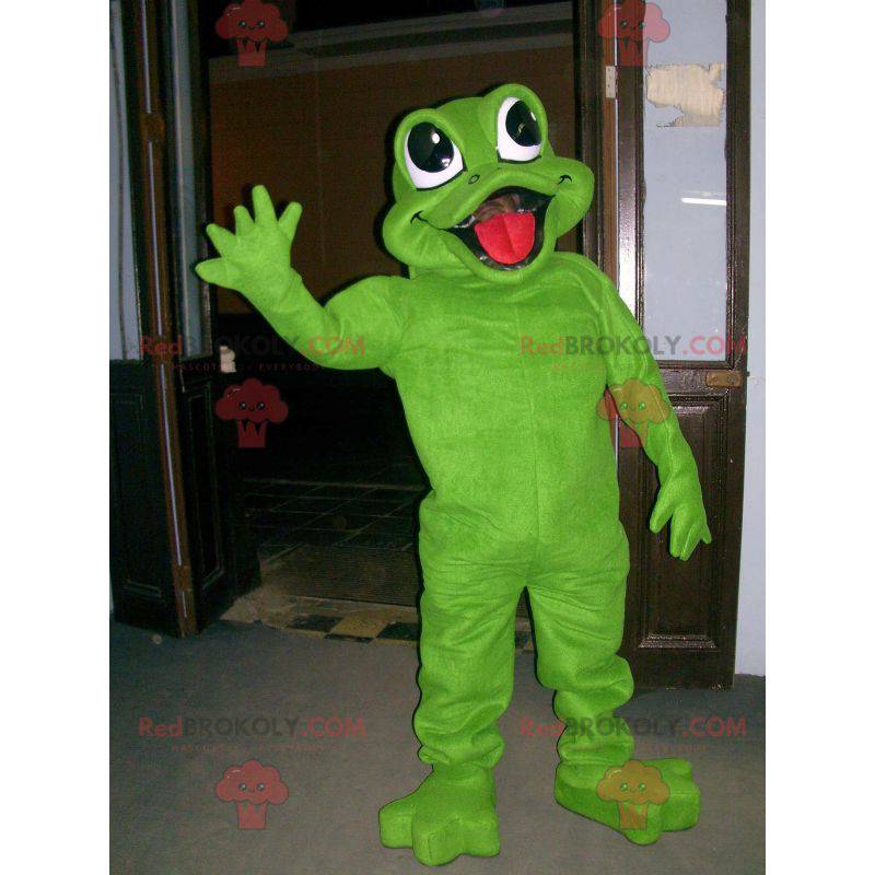 Mascotte de grenouille verte très jolie et joviale -