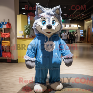 Blue Say Wolf maskot...