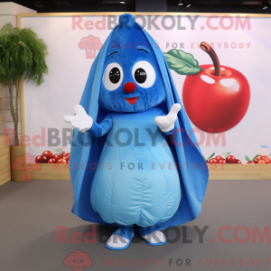 Blue Cherry mascottekostuum...