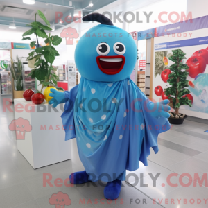 Blue Cherry mascottekostuum...