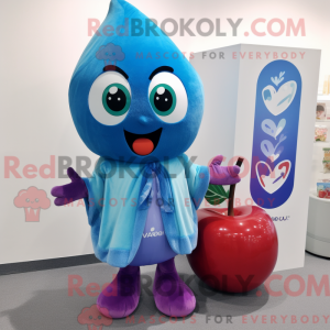 Blue Cherry mascottekostuum...