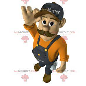 Handyman man garage worker mascot - Redbrokoly.com