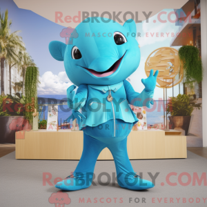 Postava maskota Sky Blue...