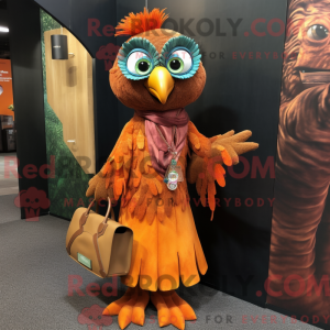 Rust Peacock maskot drakt...