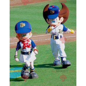 2 mascotas de niño y niña atléticos muy lindos - Redbrokoly.com