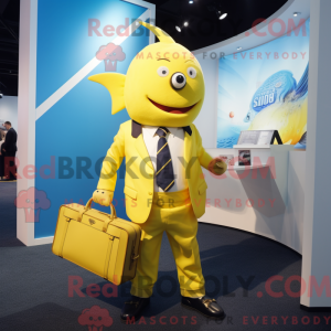Gul tun maskot kostume...