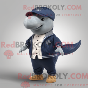 Navy Humpback Whale mascot...