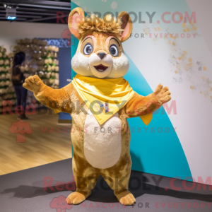 Guld egern maskot kostume...