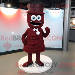 Maroon Wedding Cake maskot...