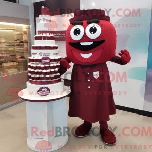 Maroon Wedding Cake mascot...