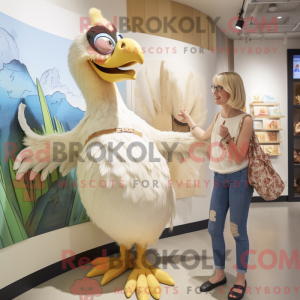 Cream Archaeopteryx maskot...