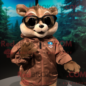 Brun Flying Squirrel maskot...