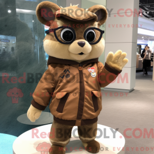 Brun Flying Squirrel maskot...